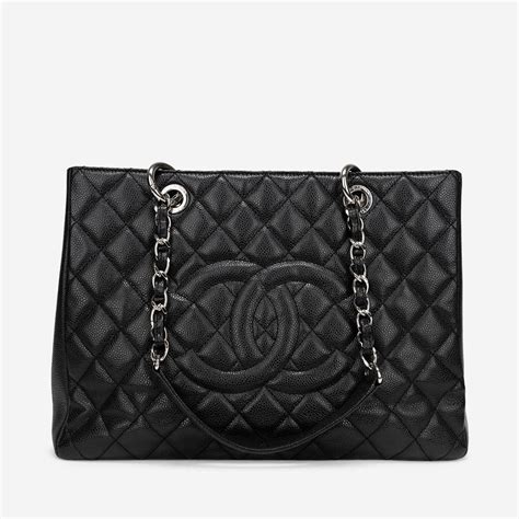 chanel gst caviar bag size 25.5x16x7 cm|Authentic Chanel X Caviar GST Grand Shopping Tote Bag Black.